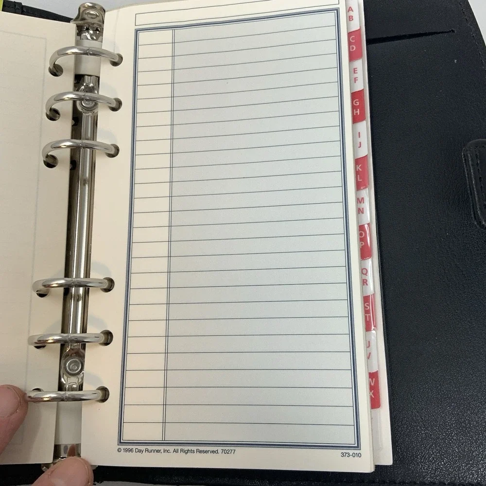 Franklin Covey 365 6-Ring Monthly Weekly‎ Organizer Planner Rust Black Canvass